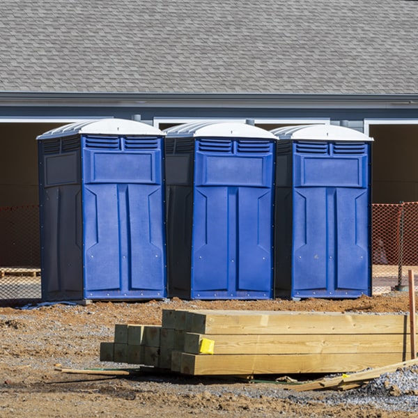 how often are the porta potties cleaned and serviced during a rental period in Thomas Oklahoma